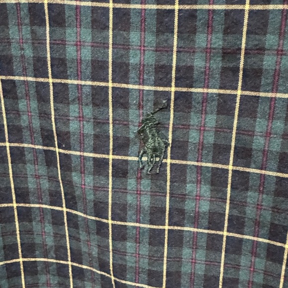 Ralph Lauren Blue Label Men's Plaid Shirt - Dark Blue and Olive - Picture 5 of 10